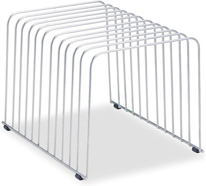 Fellowes Desktop Organizer, 11 Sections, 9" x 11.375" x 8", Wire, Silver (72012) | (72012)