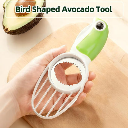 3 in 1 Folding Avocado Slicer Tool, Splitting, Pitting, Slicing Avocados Safely, Bird Shaped Avocado Splitter, Fruit Peeler, Kitchen Gadget, Lightweight Portable Tool, 1 Pcs