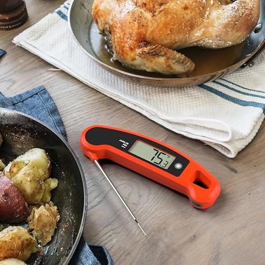 Lavatools Javelin® PRO Classic Ultra-Fast 2-Second Professional Digital Instant Read Meat Thermometer for Grill and Cooking, Auto-Rotating Backlit Display, IP65 Water Resistant, NSF Certified – Sesame