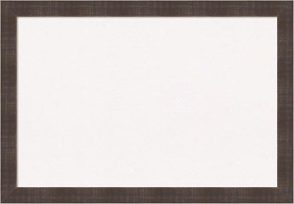 Amanti Art White Cork Board for Wall, 18x26 Vision Board with Brown Wood Frame, Medium Corkboard Office Decor for Home Organization, Rustic Farmhouse Corkboard Pinboard to display items for home