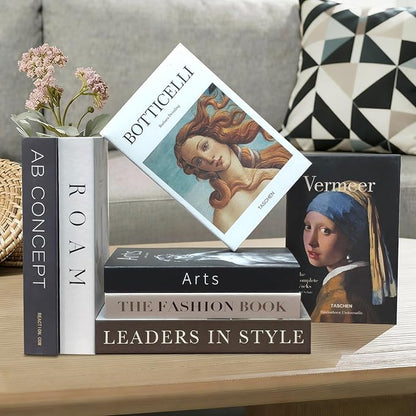 Decorative Books for Home Decor - 7 Pcs Faux Books for Decoration, Fake Stack for Bookshelf, Coffee Table, Designer Decor Set