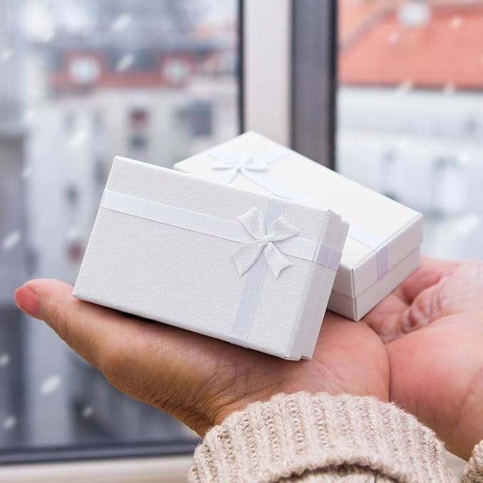 Ecally Small Cardboard Jewelry Gift Boxes 2 x 3.1 x 1.1 Inches Earring Boxes for Jewelry Gift Rings Earring Necklaces