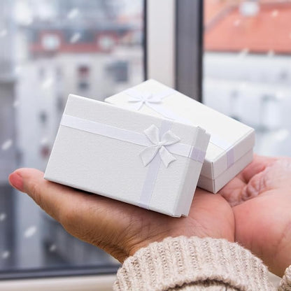 Ecally Small Cardboard Jewelry Gift Boxes 2 x 3.1 x 1.1 Inches Earring Boxes for Jewelry Gift Rings Earring Necklaces