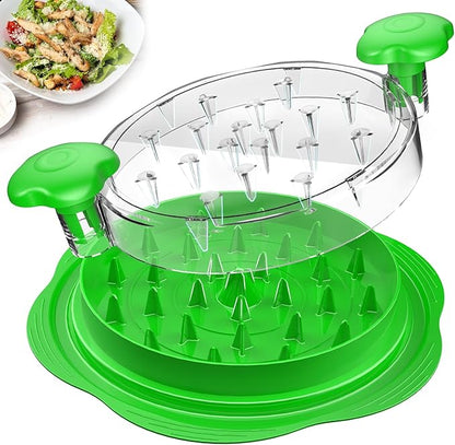 Chicken Shredder Tool Twist Large Chicken Breast Shredder with Brush&Fork, Visible Meat Shredder Machine, Strong Anti-Slip Strip, Ergonomic Handle, BPA Free, Suitable for Pork Beef Chicken