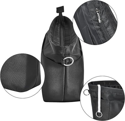 Vercord Premium Nylon Purse Organizer Tote Handbag Insert Organizers Bag in Bag Zipper 13 Pockets 5 Sizes