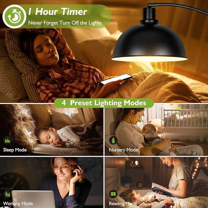 Arc Floor Lamps for Living Room, Modern Tall Standing Lamp Remote Control,Stepless Dimmable Black Floor Lamp with Hanging Dome Shade, Over Couch Arched Reading Lamp for Bedroom (Bulb Included)