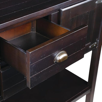 LKTART Solid Wood Farmhouse Console Table,Sofa Table with Storage Drawers and Shelves,Entryway Table for Entry Hallway Foyer Sofa Side Table,Easy Assembled(48" Espresso)