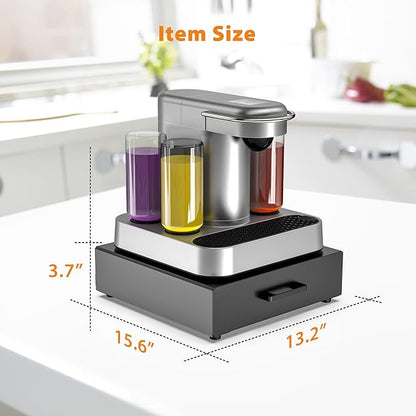 Storage Drawer for Bartesian Pods, Cocktail Pod Holder for Bartesian Capsules Compatible with Bartesian Cocktail Machine, Hold 40 Pods, Countertop Organizer Bar Accessories- Black