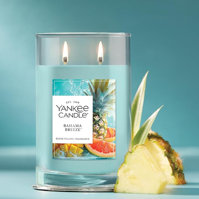 Yankee Candle, Bahama Breeze Scented Candle, 20oz Classic 2-Wick Tumbler with up to 80 Hour Burn Time
