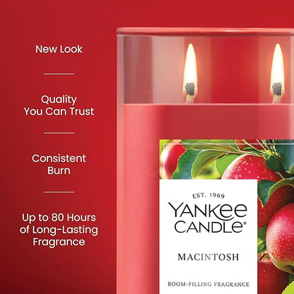 Yankee Candle, Macintosh Scented Candle, 20oz Classic 2-Wick Tumbler with up to 80 Hour Burn Time