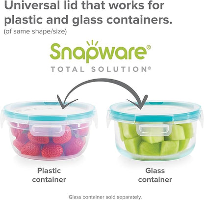 Snapware Plastic Total Solution 2-Pack (8.5-Cup) Food Storage Containers Set, Leakproof & Airtight Plastic Locking Lids Rectangular Tupperware, BPA-Free Lids, Microwave Dishwasher Freezer Safe