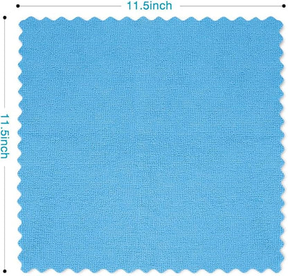 Orighty Cleaning Cloths Bulk, 150 Pack Shop Rags Reusable, Multi-Purpose Shop Towels for Cars, Microfiber Cleaning Rags for Automotive, Mechanic, Kitchen, Lint Free Towels 12x12 Inch, Blue