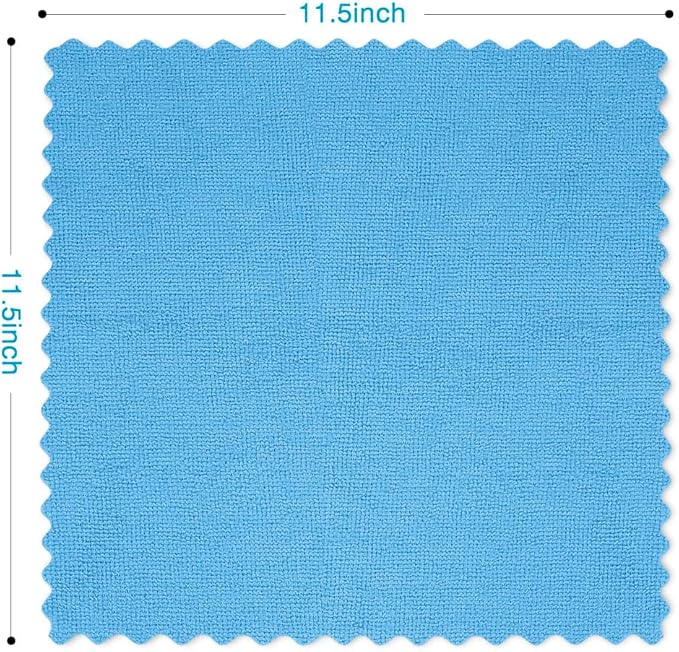 Orighty Microfiber Cleaning Cloth Bulk, Shop Towels Shop Rags 50 Pack, Reusable Microfiber Cleaning Rags for Cars, Multi-Purpose Lint Free Towels for Home & Kitchen, 12x12 Inch, Blue