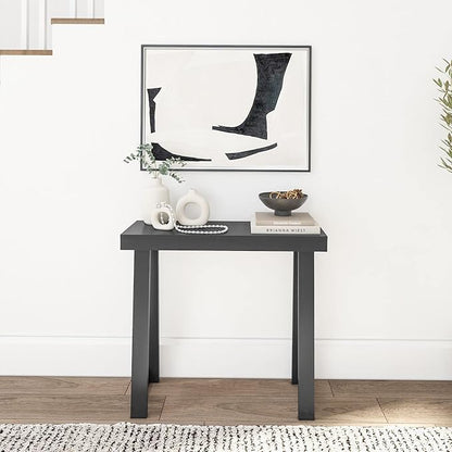 Plank+Beam Solid Wood Console Table, 36 Inch, Sofa Table, Narrow Entryway Table for Hallway, Behind The Couch, Living Room, Foyer, Easy Assembly, Black | Sofa Table, for Hallway, Behind The Couch, Living Room, Foyer