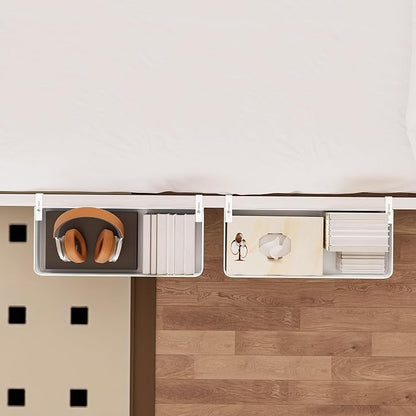 Bedside Caddy Shelf for Bunk Bed & Dorm, Adjustable Bunk Bed Caddy Holder for Top Bunk, Rails, Cribs, Bedside Shelf Organizer for Phone/Books/Drinks (Black, L(L11in*W4.9in*H3.93in))