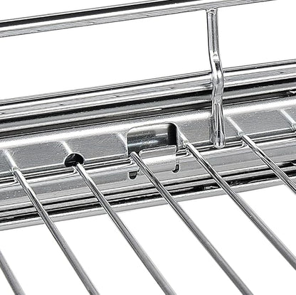 OCG Pull Out Cabinet Organizer (15" W x 21" D), Pull out Drawers, Cabinet Pull Out Shelves for Base Cabinet Organization in Kitchen Bathroom Pantry, Bottom Mount, Chrome Finish