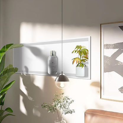 Shower Niche 24" X 12" White, Stainless Steel Wall Niche Recessed Shower Shelf for Bathroom Storage, No Tile Needed Over Mount Installation