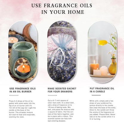 PHATOIL 3.38FL.OZ Apple Fragrance Oils for Aromatherapy, Essential Oils for Diffusers for Home, Perfect for Diffuser, Yoga, Skin Care, DIY Candle and Soap Making - 100ml