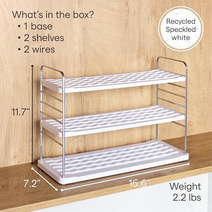 YouCopia UpSpace Water Bottle and Travel Mug Cabinet Organizer, Adjustable Storage Rack for 40 oz Stanley Tumblers, 12 Bottle Premium Edition