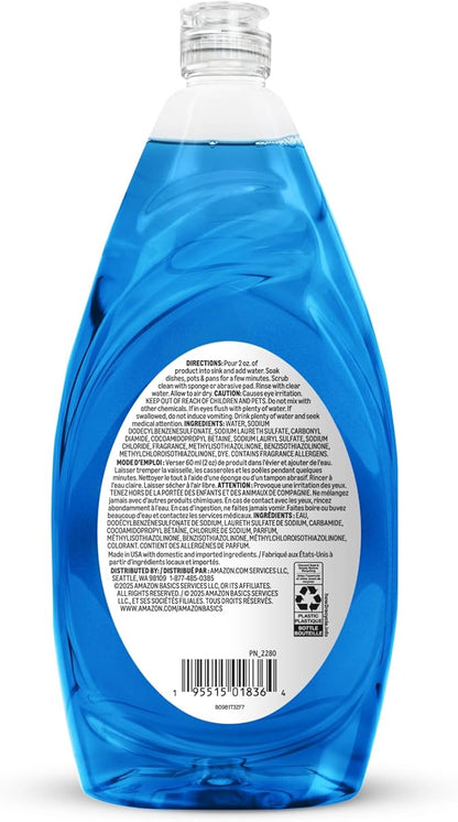 Amazon Basics Dish Soap, Fresh Scent, 30 fl oz, Pack of 8, Packaging May Vary