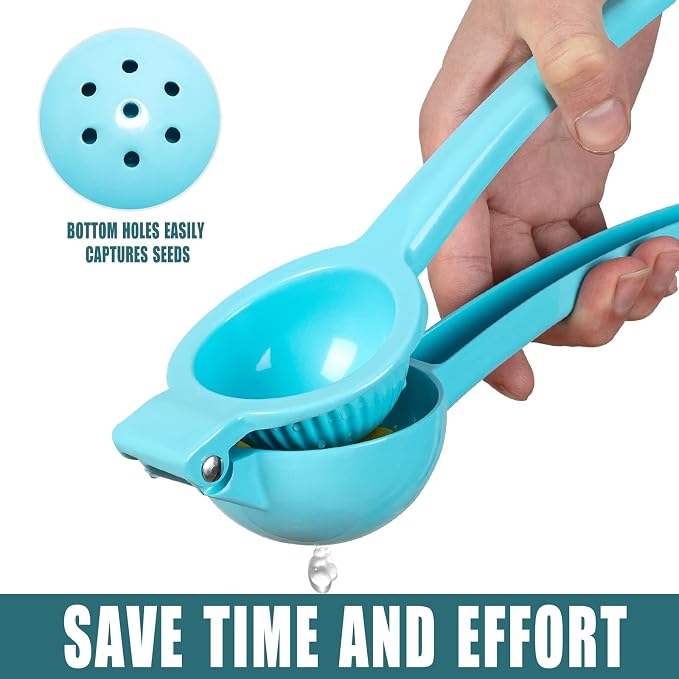 Y-ME Manual Juicer Citrus Lemon Squeezer, Fruit Juicer Lime Press Metal, Professional Hand Juicer Kitchen Tool(Skyblue）