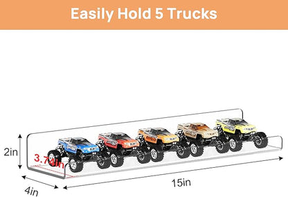 upsimples 14 Pack Acrylic Shelves Wall Organizer and Storage, 15" Display Shelf for Figure, Toy Cars, Perfume, Kids Bookshelf for Bedroom, Nursery, Craft Room, Clear