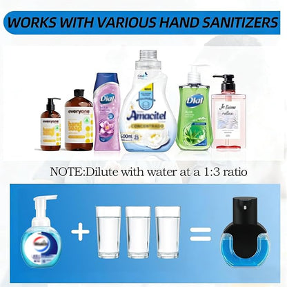 2Pack Automatic Soap Dispenser Touchless, Rechargeable Foaming Soap Dispenser,15oz/420ml Smart Hand Soap Dispensers,4-Level Adjustable,Wall Mount for Bathroom Kitchen Dish Soap,Hands-Free,Black