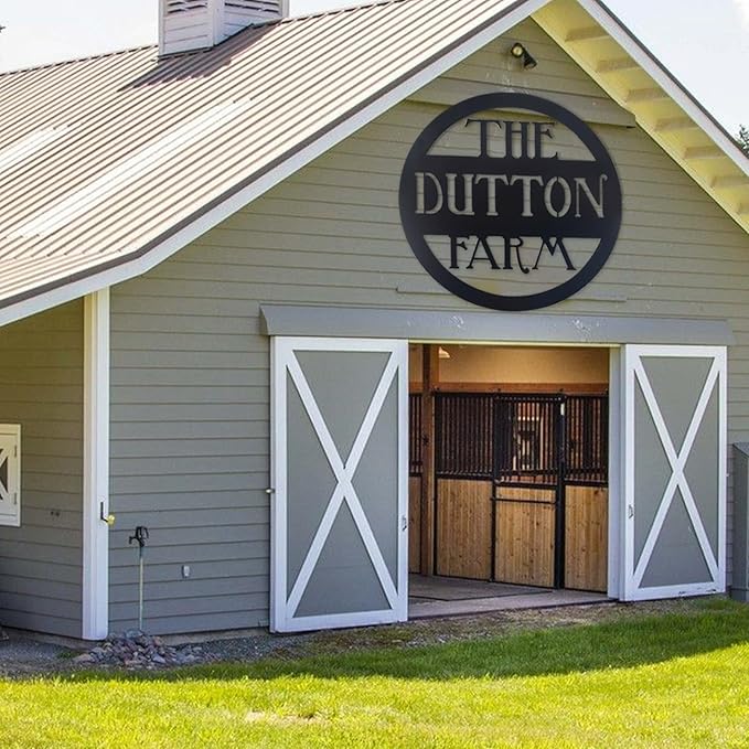 Farm Rustic Decor Custom Metal Ranch Sign Outdoor Ranch Sign Hanging Farm Signs Personalized Signs Custom Outdoor Hanging Sign for Farmhouse Decor and Gifts