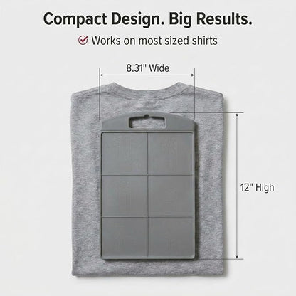 Household Essentials Shirt Folding Board for T-Shirts, Polos & Dress Shirts, Space Saving Laundry Folder with Easy-Glide Handle, Closet & Drawer Organizer, Dark Grey