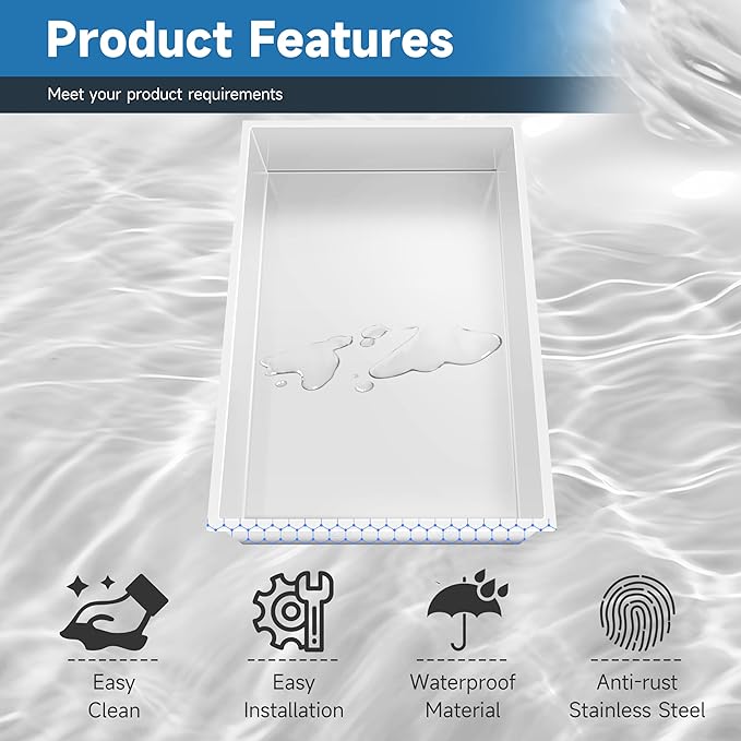 Shower Niche No Tile Needed, 18 x 12 Insert Shower Niche, Recessed Shelf for Bathroom Storage Over Mount Installation, White