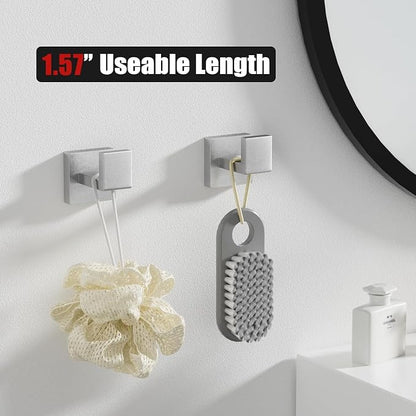 20-Piece Brushed Nickel Bathroom Accessories Set – 23.6" Towel Bar, Towel Ring, Toilet Paper Holder & Hooks, Wall Mounted Bathroom Hardware, Rust & Corrosion-Resistant, Ideal for Modern Bathrooms