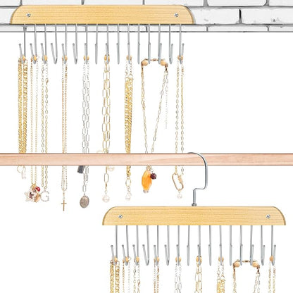 Jewelry Holder Organizer Wall Mount Necklace Holder Necklace Organizer, Hanging Jewelry Organizer