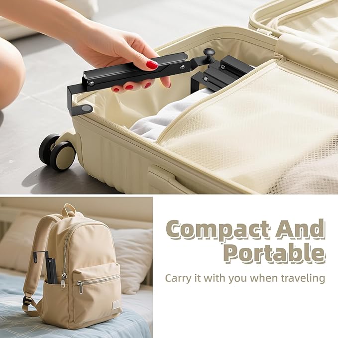BAKON Over The Door Hangers, Over Door Hooks for Hanging, Small Space Dual Folding Portable Over Door Clothes Hanger for Clothes, Hats, Bags and Towels (2Pack,Black(Update))