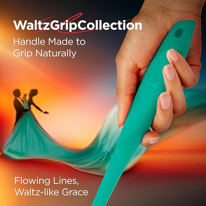 Kitchen Mama WaltzGrip Platinum Silicone Basting Pastry Brush: Set of 2 Heat-Resistant Brushes Utensils for Cooking, Baking, Grilling, Barbecue, and Spreading Oil, Butter, Egg - Dishwasher-Safe (Teal)