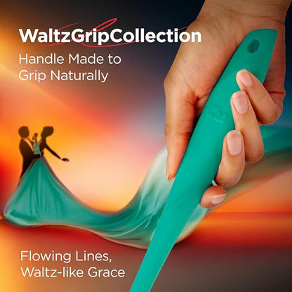 Kitchen Mama WaltzGrip Platinum Silicone Basting Pastry Brush: Set of 2 Heat-Resistant Brushes Utensils for Cooking, Baking, Grilling, Barbecue, and Spreading Oil, Butter, Egg - Dishwasher-Safe (Teal)