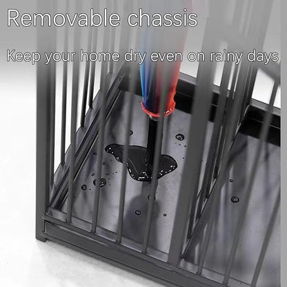 Indoor Metal Umbrella Stand，Umbrella Storage，Tall Metal Standing Umbrella Holder，Umbrella Holder for entryway，for Hotel，Offices，Home，Commercial(Gold,25 * 20 * 62cm/10 * 8 * 24.4in)