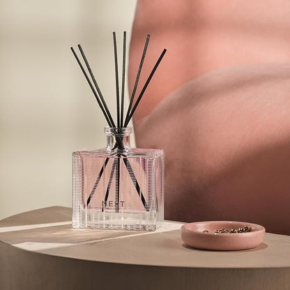 NEST New York Reed Diffuser, Himalayan Salt & Rosewater - The Wellness Collection - 5.9 fl oz - Fragrance for Up to 90 Days - Reusable, Refillable Glass Holder - Includes 8 All-Natural Reed Sticks
