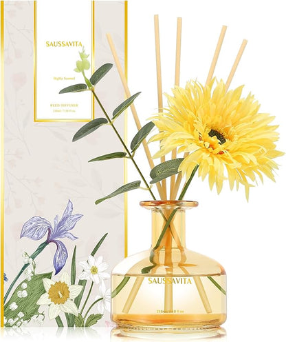Reed Diffusers Set Orchard Reverie Scent, Reed Diffuser for 120 Days, 7.10 oz Diffusers for Home with 7 Diffuser Sticks, Perfect for Bathroom, Shelf Decor, Air Fresheners