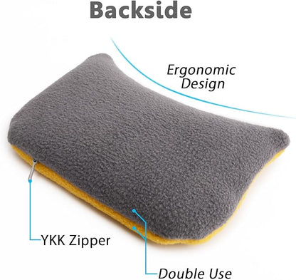 Large Mouse Wrist Rest Bean Bag, Ergonomic Mouse Support Pad Filled Ergo Beads for Computer, Laptop, PC Gaming (Yellow)