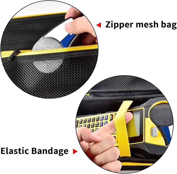 Case Compatible with Brady M210/ BMP21-PLUS/ M210 LAB Handheld Label Printer. Sticker Maker Portable Storage Holder Bag with Pocket for Brady Authentic Labels, USB Cable and Accessories (Box Only)