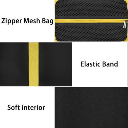 Label Printer Case Compatible with Brother P-Touch PTH110BP/PTH110/PTH111 Pro Label Maker(Black Case,Yellow Zipper)