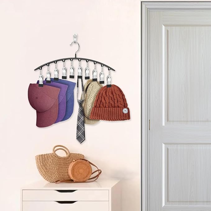 Legging Organizer for Closet,Leggings Hangers for Closet 2 Pack Pants Hangers w/10 Clips, Space Saving Hangers Closet Organizers and Storage for Pants Skirts Scarf Legging