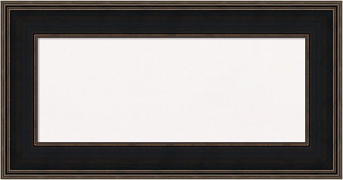 Amanti Art White Cork Board for Wall, 20x38 Vision Board with Brown Wood Frame, Medium Corkboard Office Decor for Home Organization, Casual Corkboard Pinboard to Display Items for Home Organization