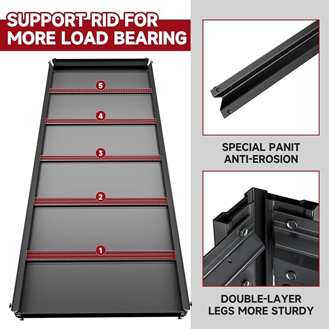 cynnda 5-Tier 60" W x 24" D x 72" H Garage Shelving Units 3000LBS Shelves Garage Heavy Duty Metal Shelf Unit Adjustable Basement Industrial Storage Racks