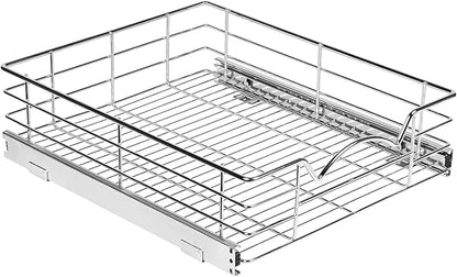 HOLDN’ STORAGE Pull Out Cabinet Organizer, Slide Out Drawer for Kitchen Cabinets & Pantry, Roll Out Shelf for Pots, Pans & Under Sink Storage, Heavy-Duty Full-Extension, 17"W x 21"D x 5"H