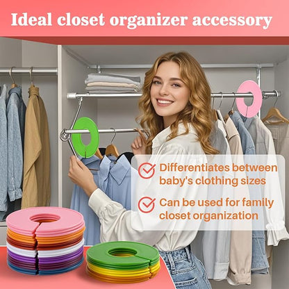Closet Dividers Clothes Organizers - Sukh Closet Organizers Plastic Clothes Size Dividers Labels Separators for Garment Organizer Boutique Hanger Clothing Rack No Burrs 10 Assorted Colors (40)