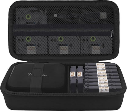 Label Printer Case Compatible with Brother P-Touch Cube Plus PT-P710BT Bluetooth Label Maker(Black Case)