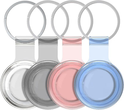 Compatible with AirTag Holder Case Keychain 4 Pack, for AirTag 1st & 2nd Generation Key Chain Ring Case Cover for Air Tag Holder GPS Tracker Item Air Tags Finders Air Tagholder for Kids,Bags,Luggages