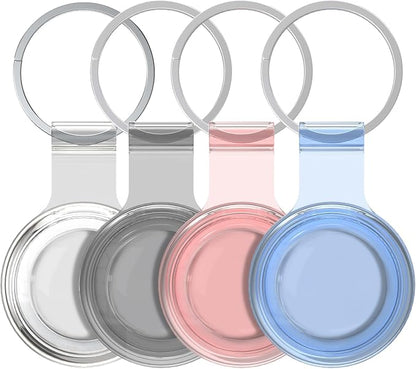 Compatible with AirTag Holder Case Keychain 4 Pack, for AirTag 1st & 2nd Generation Key Chain Ring Case Cover for Air Tag Holder GPS Tracker Item Air Tags Finders Air Tagholder for Kids,Bags,Luggages