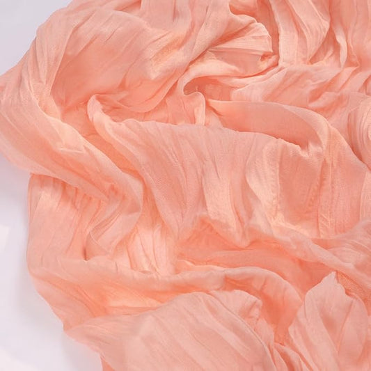 Socomi Coral Peach Valentine's Day Cheesecloth Table Runner Boho Rustic Gauze 120 inch 10FT Cheese Cloth Runner for Wedding Party Baby Shower Birthday Home Decor Holiday Decorations